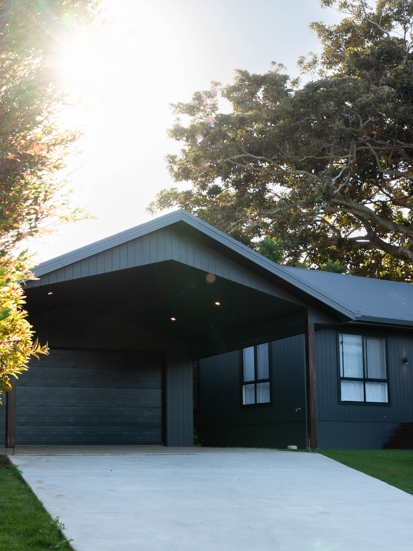 Completed custom home by WSC Building Solutions at dusk in the Northern Rivers